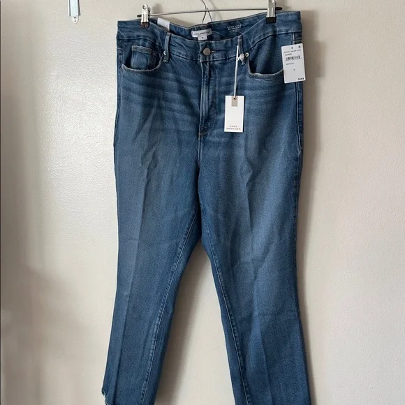 Good American NWT Good Legs Straight Leg Denim Jeans - 16 - Picture 3 of 10